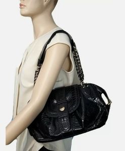 Charming Charlie Satchel Shoulder Bag Black